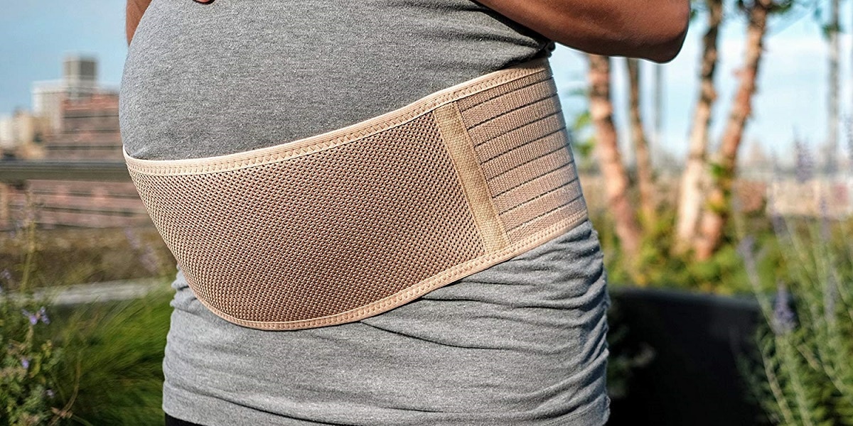 banda para abdomen / cintura / espalda Negro, L Cinturón de maternidad faja de premamá para el vientre Marca Neotech Care Apoyo durante el embarazo 